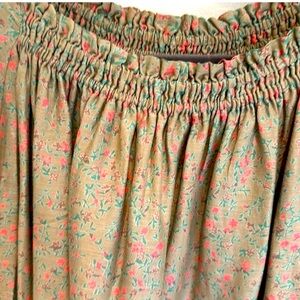 Mirth loose dress L floral print silk cotton blend